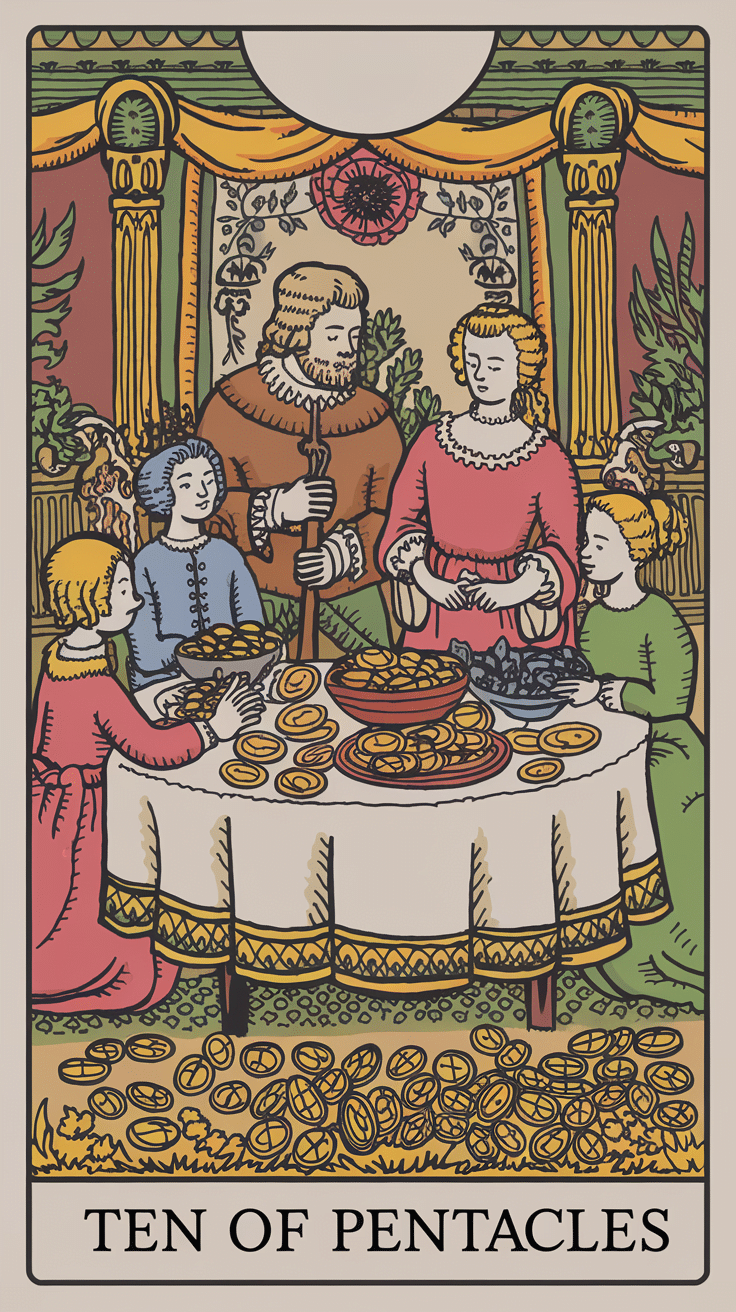 Ten Of Pentacles Tarot Card Meaning Long term Financial Security And 